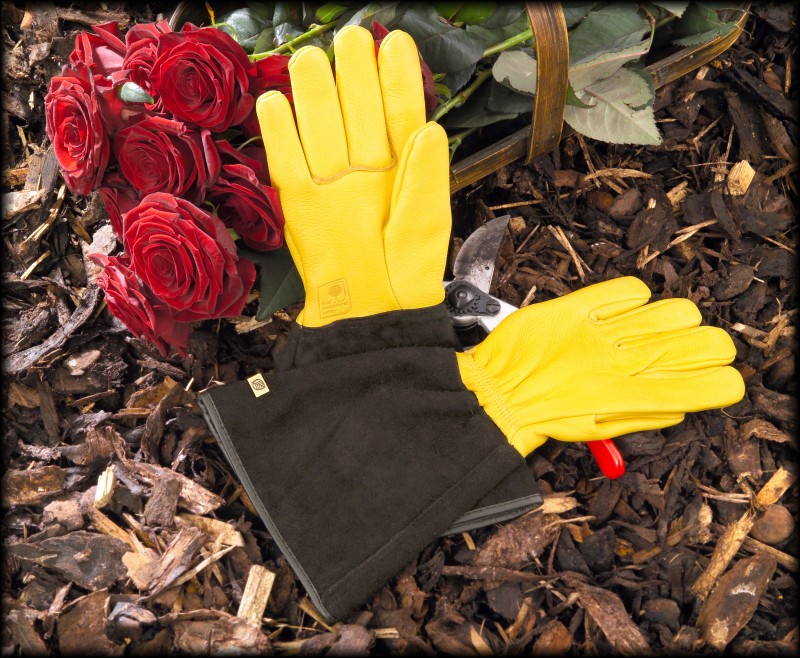 GENUINE GOLD LEAF DRY TOUCH GARDENING GLOVES MENS FREE FAST RECORDED DELIVERY 